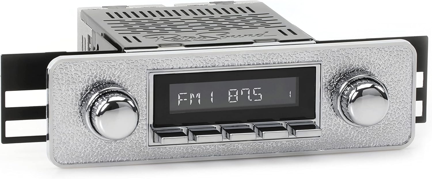Retro Manufacturing HC-302-06-76 Hermosa Direct-Fit Radio for Classic Vehicle (Face & Buttons and Faceplate)