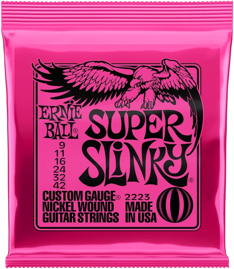 Ernie Ball 2223 Super Slinky 9-42 (12 Pack Bundle)