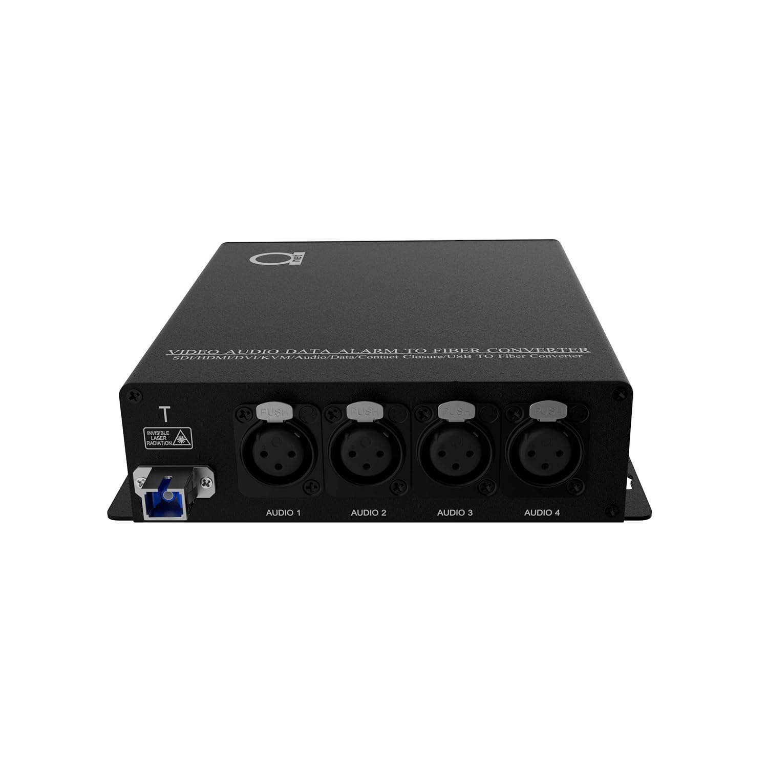 4 port XLR Audio Over Fiber Converter | Extender Kit: 4 Channel Balanced Audio to Fiber Media Converter - Universal Single & Multimode - 0.5 km MM (0.31 mi) 20 km SM (11.4 mi), Transmitter & Receiver