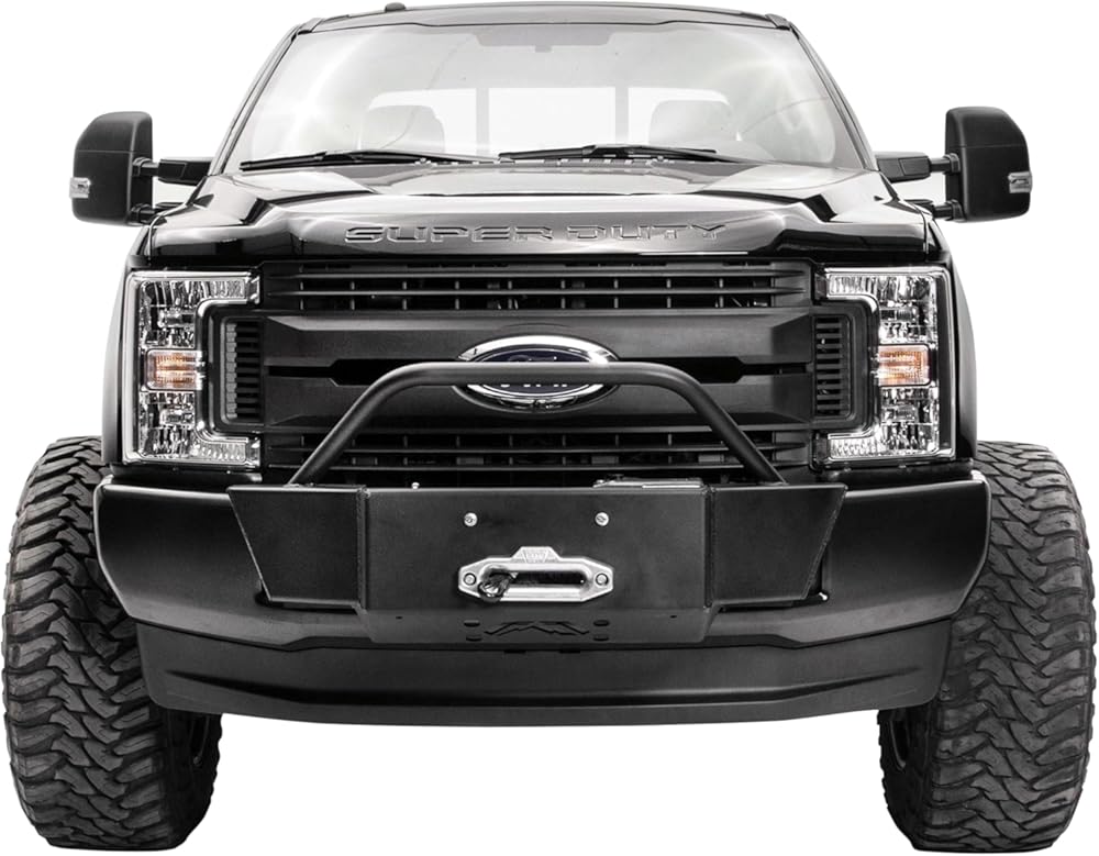 FAB FOURS FS17-N4160-1 Large Frame Winch Mount fits 17-22 Ford F-450 Super Duty - Large Frame 2 Stage Black Powder Coated