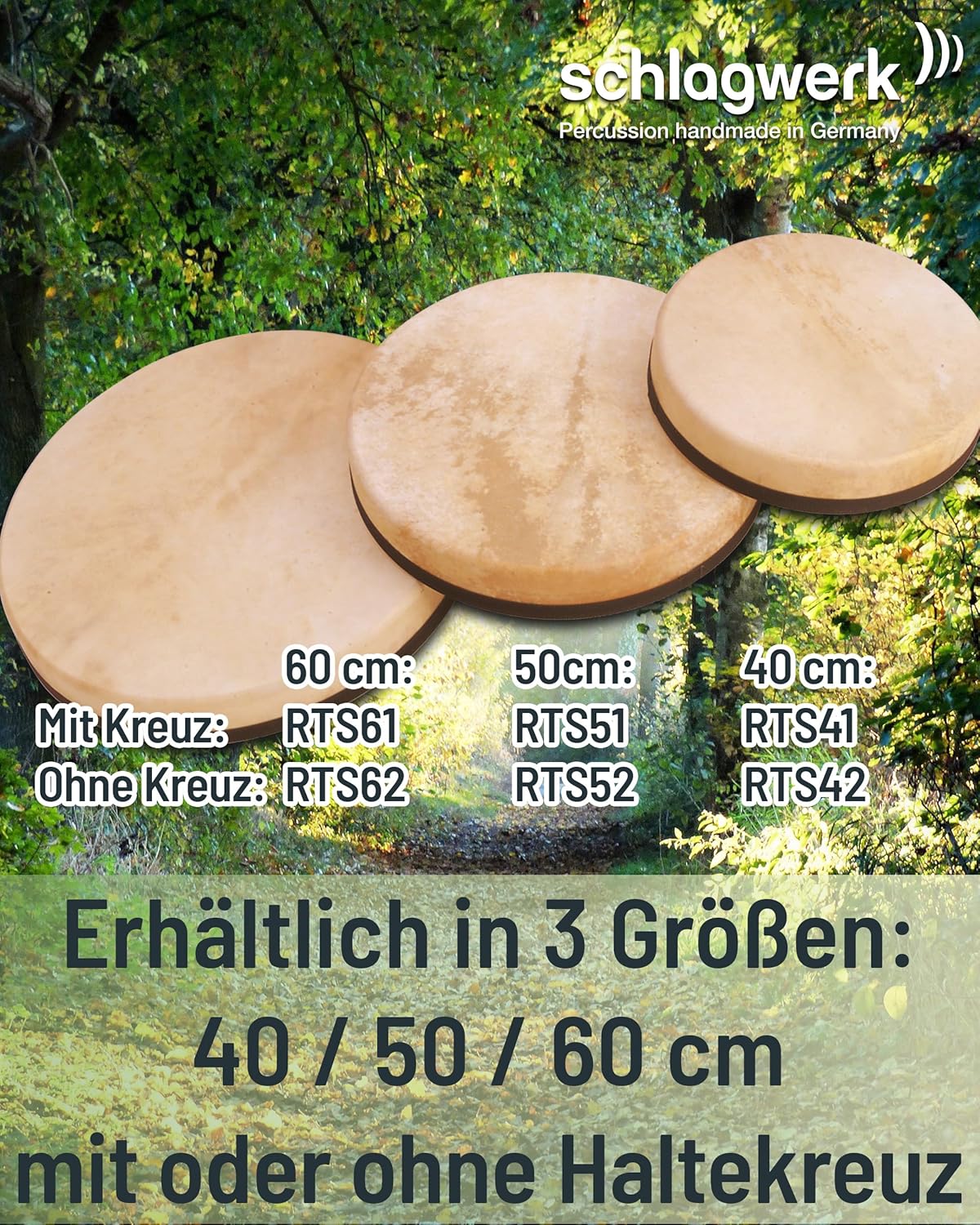 Schlagwerk RTS61 Tunable Frame Drum with Cross Frame