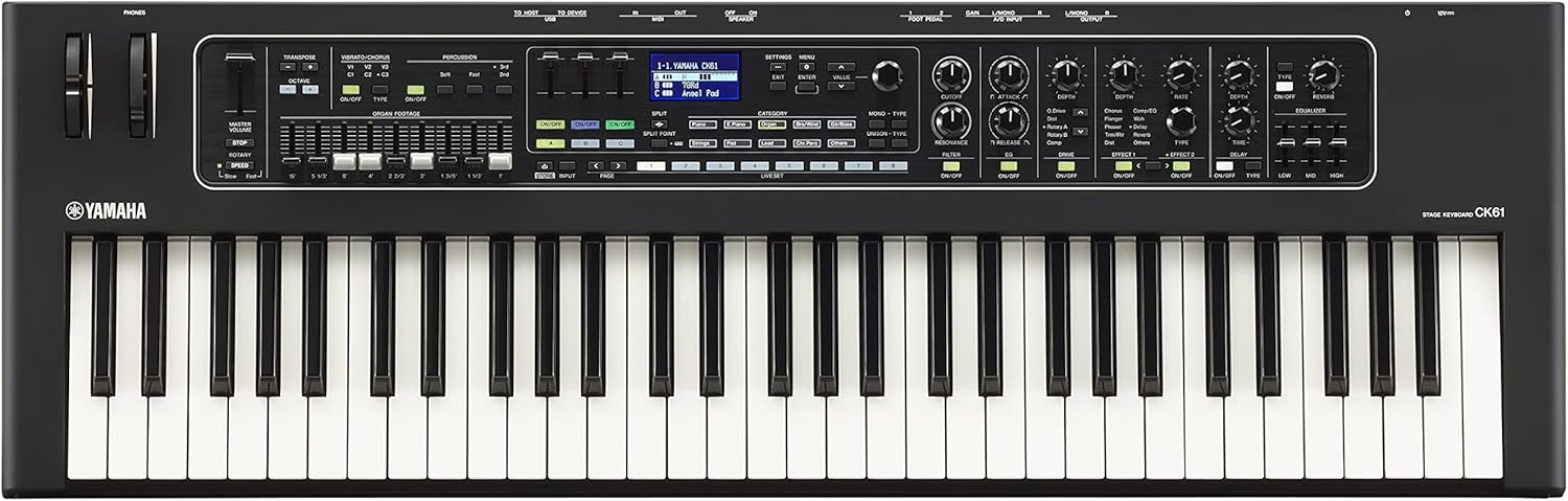 Yamaha CK Series 88-Key Stage Keyboard with Built-In Speakers, Black (CK88)
