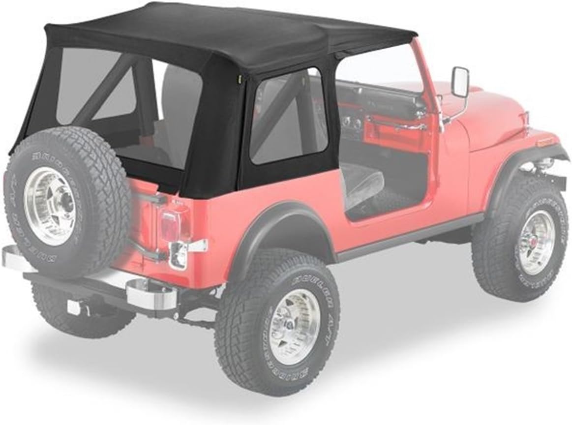 Bestop 5579915 Black Denim Supertop Classic Replacement Skins for 1976-1986 CJ7