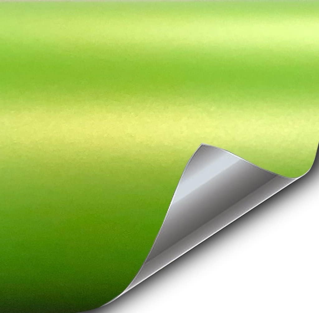 VViViD+ Matte Metallic Lime Green Premium Vinyl Wrap Film (100ft x 5ft)