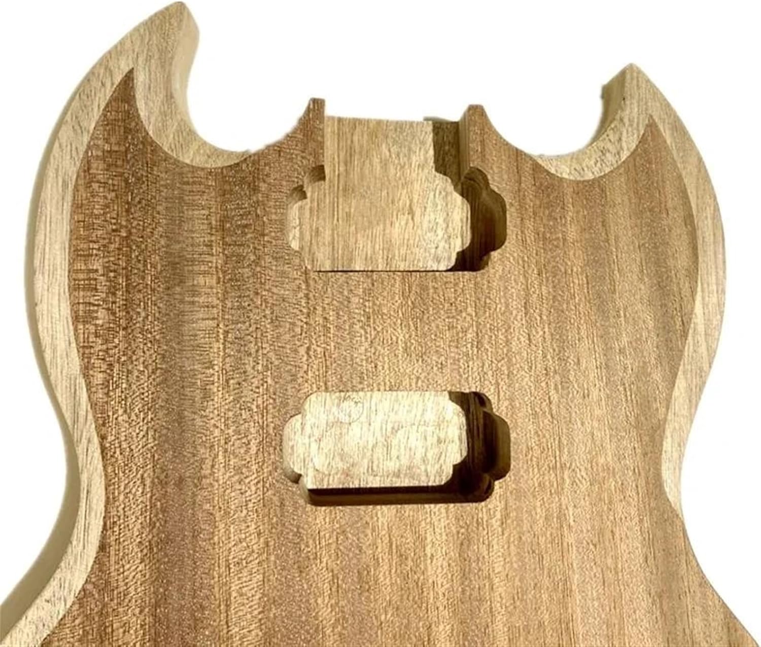 Guitar Body Guitar Replacement Parts Electric Guitar 2 Dual-coil Pickups Unfinished DIY Sapeli Body Semi-finished Unassembled Kits