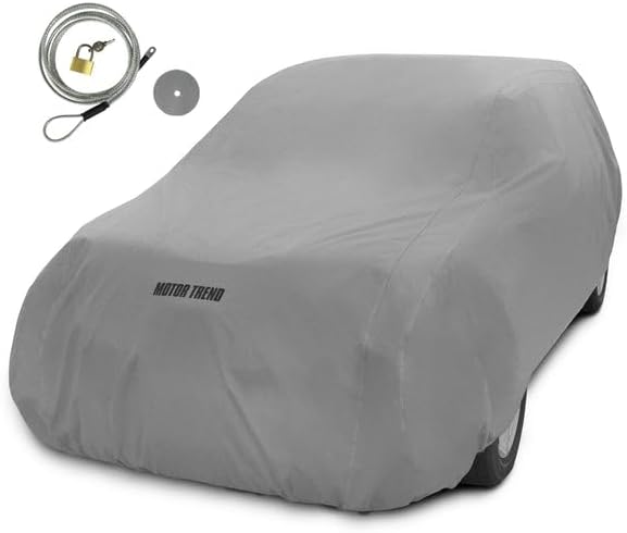 Motor Trend 4-Layer 4-Season Auto (Waterproof Outdoor UV Protection for Heavy Duty Use Full Car Cover for Vans, Suvs, Crossovers up to 225