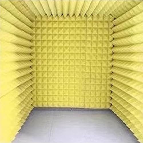Isolation Booth Desktop Soundproof Cover Portable Sound Recording Vocal Booth Box Decreasing Noise for Home Office and Studio (Grey) (Yellow)