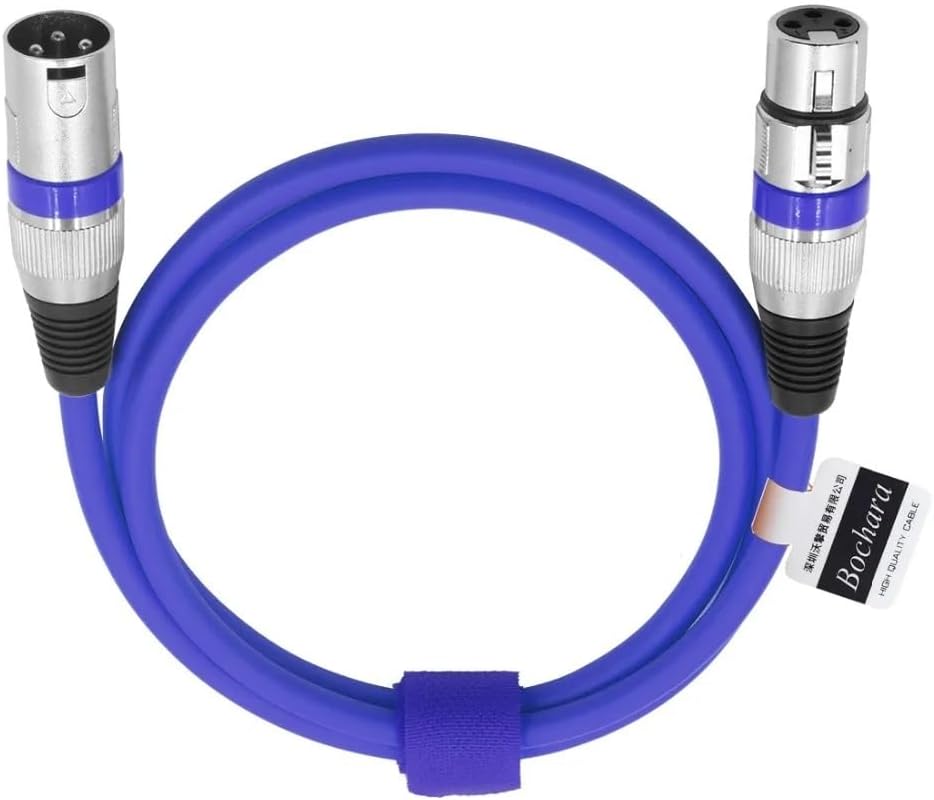 3 Pin XLR Cable Male to Female M/F Audio Cable Foil + Braided Shield for Microphone Mixer Amplifier Stage Light 8-Pack(2m)