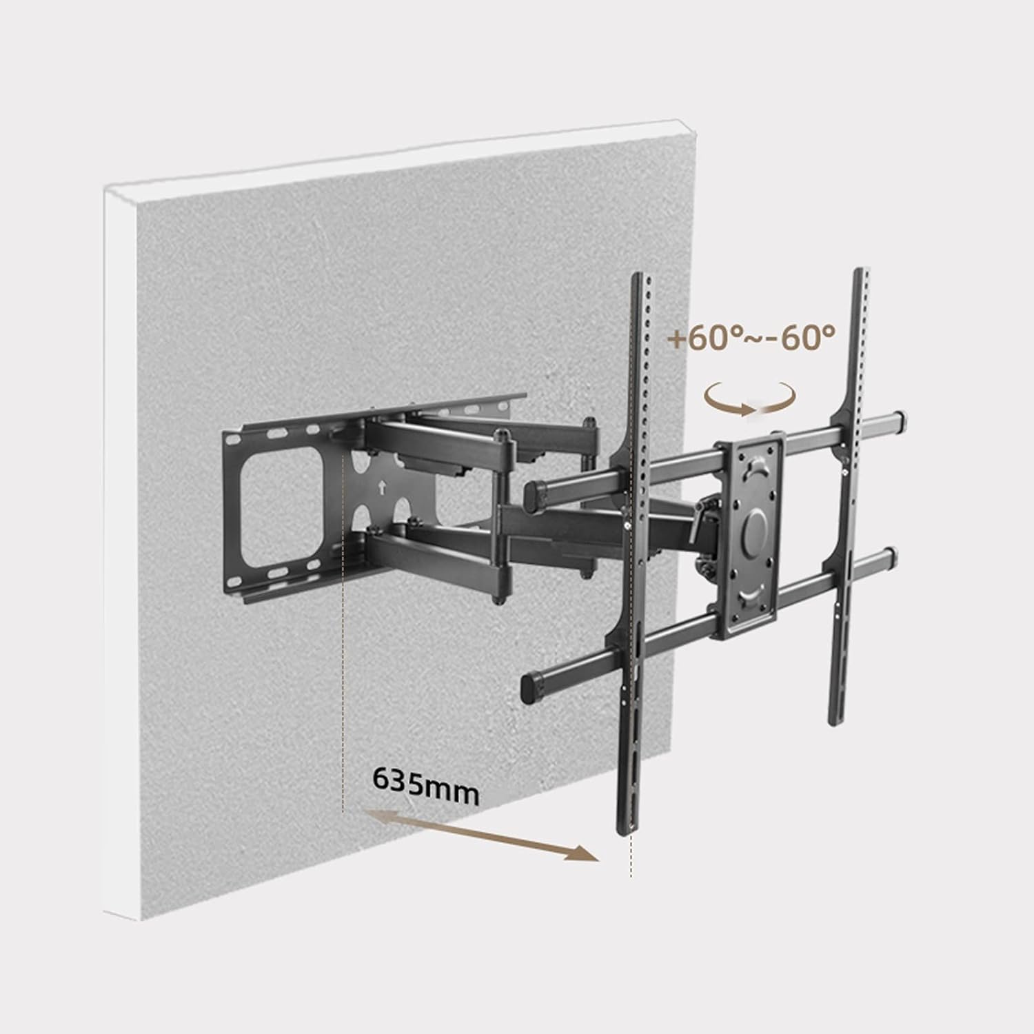 TV Stand Mount Heavy-Duty Wall Mounted Full Motion Swivel Extension Tilt TV Mount 50