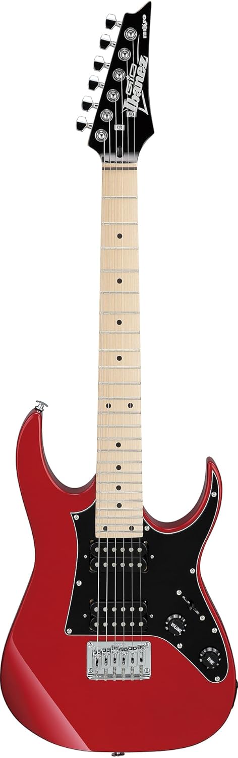 Ibanez GRGM21M RG Gio miKro Short-Scale Electric Guitar - Candy Apple Bundle with Gig Bag, Tuner, Instrument Cable, Strap, Austin Bazaar Instructional DVD, and Polishing Cloth