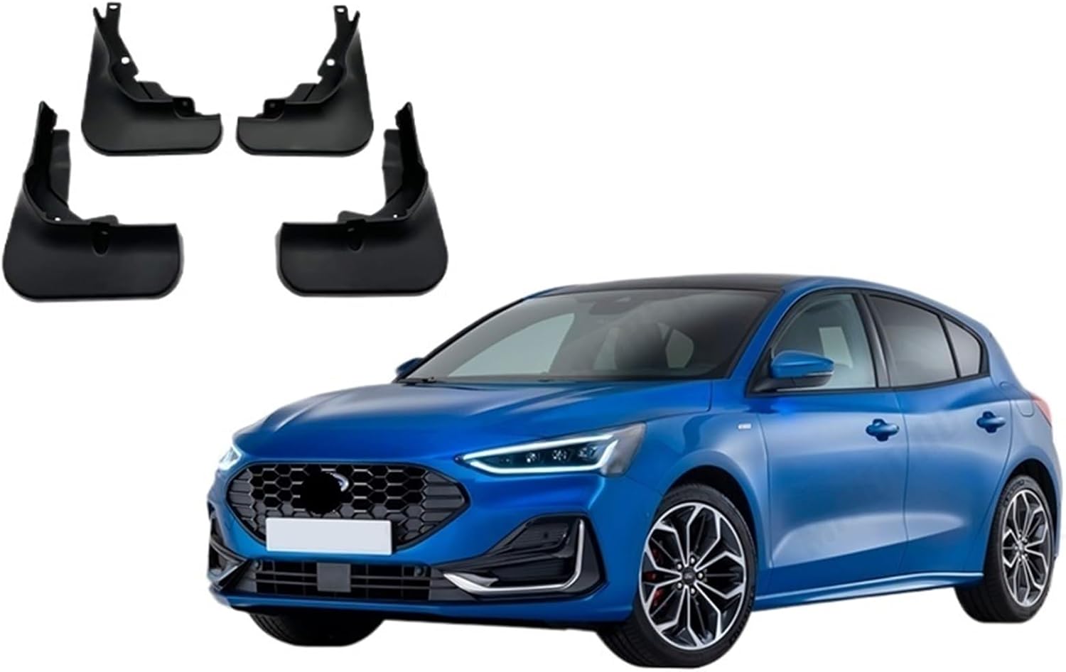 Car Mud Flaps Splash Guard Mudguards Car Styling Compatible with Focus ST ST-LINE 2020-2023 MudFlaps Front Rear Fender Accessories