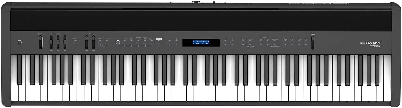 ROLAND Digital Pianos FP-60X & RockJam KB100 Keyboard Bench