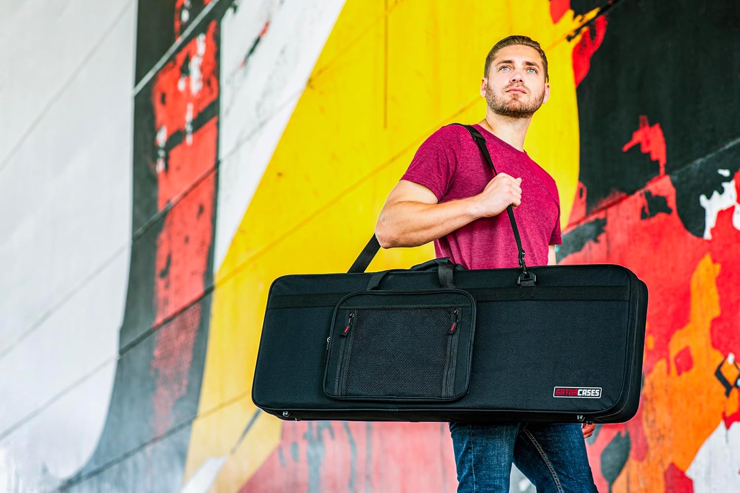 Gator Cases Lightweight Polyfoam Guitar Case fits Stratocaster and Telecaster Style Electric Guitars, (GL-ELECTRIC)