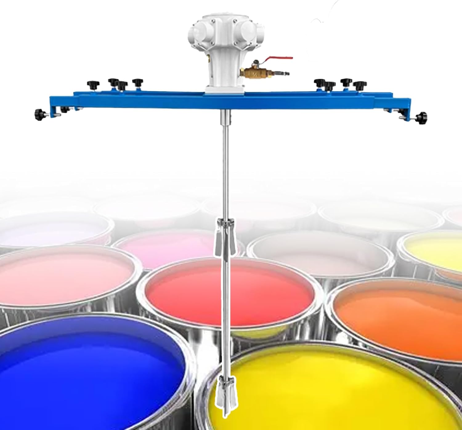 IBC Air Agitator, 265 Gallon Pneumatic Paint Mixer, Folding Propeller, Bracket Mixer, Paint Stirring Machine Mix Tool, Special for IBC Ton Barrels