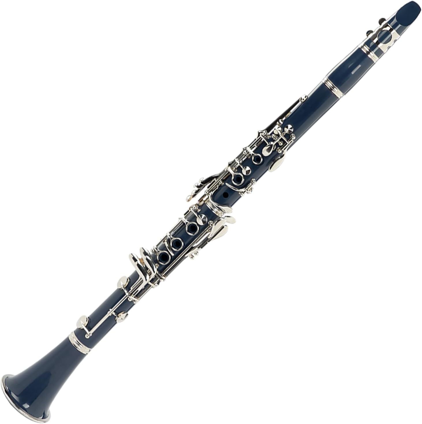 Ktaxon Bb Clarinet for Beginners, Band & Orchestra Musical Instruments 17 Keys B Flat Student Clarinets Set with Cleaning Kit, Case, Mouthpiece, Accessories, Blue