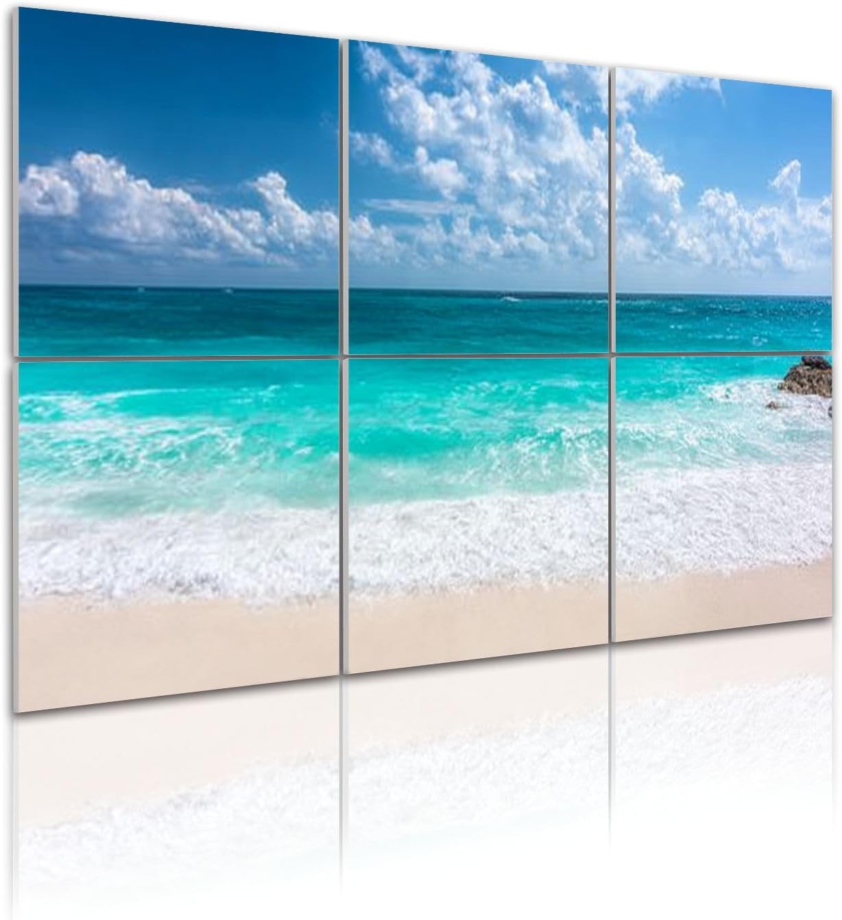 6 Pack Art Acoustic Panels Caribbean Paradise Sound Absorbing Panel 48