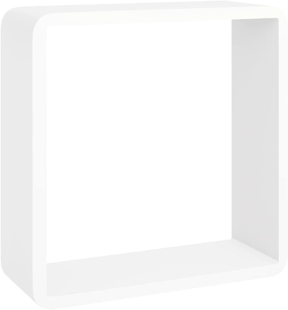 Wall Cube Shelves 3 pcs,Floating Wall Shelves,Wall Mounted Storage Shelves,Wall Decorative Storage Shelf,for Living Room,Bedroom,Kitchen,Bathroom,White MDF(Easy to Assemble)