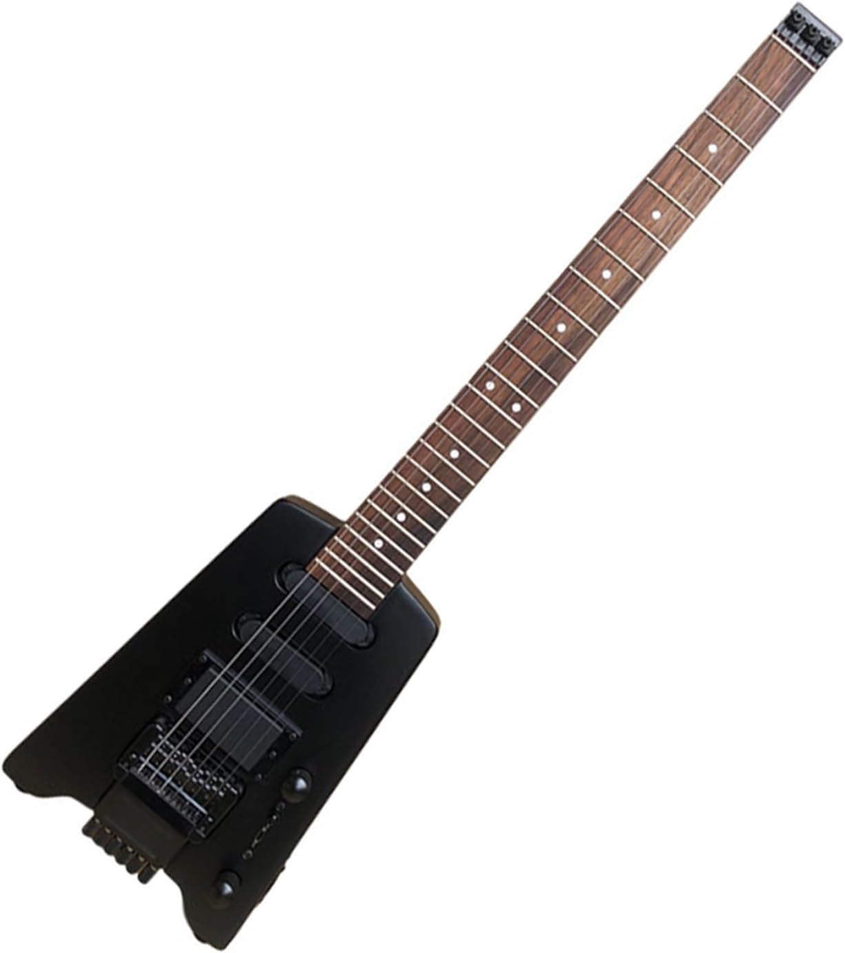 Matte Headless 6 String Electric Guitar Basswood Body Portable Metal Music Travel Musical Instrument Professional Headless Guitar (Color : 01)