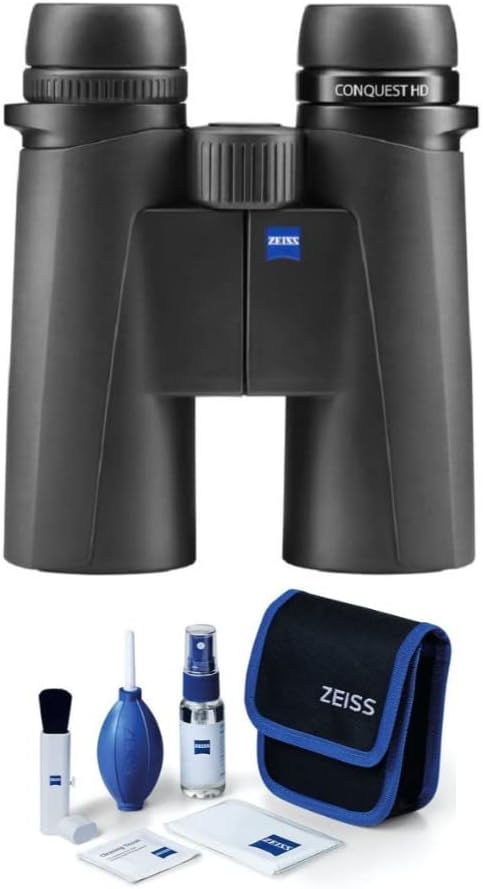 Zeiss 10x42 Conquest HD Binoculars with Cleaning Kit Bundle (2 Items)