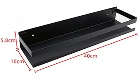 Shower Shelves Bathroom Shelf, 20cm/30cm/40cm/50cm Corner Shelf, Square Nail Free Black Storage Organizer Rack Bathing Accessories (Color : 50cm Nickel)