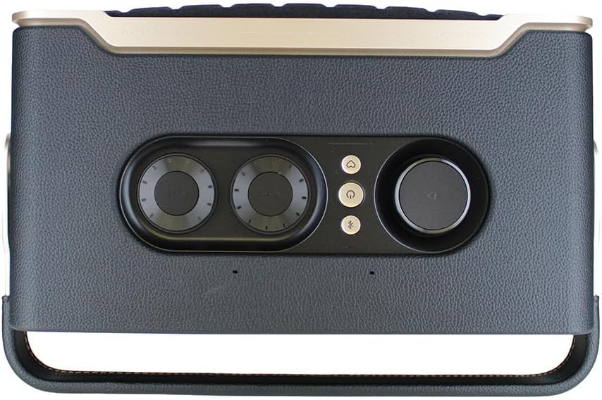 JBL Authentics 300 - Retro Style Wireless Bluetooth and Wi-Fi 100W Smart Home Speaker (JBLAUTH300BLKAM) + USB-C Cable + Network Cable + AUX Cable + Wire Straps + Cleaning Cloth