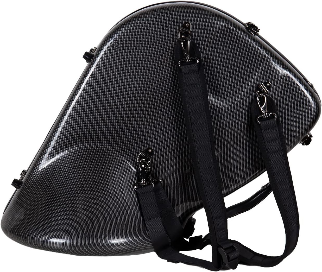 Crossrock Composite Carbon Fiber Hard-shell case for French Horn Bell Undetachable with TSA lock-Black(CRF3000FHUBK)