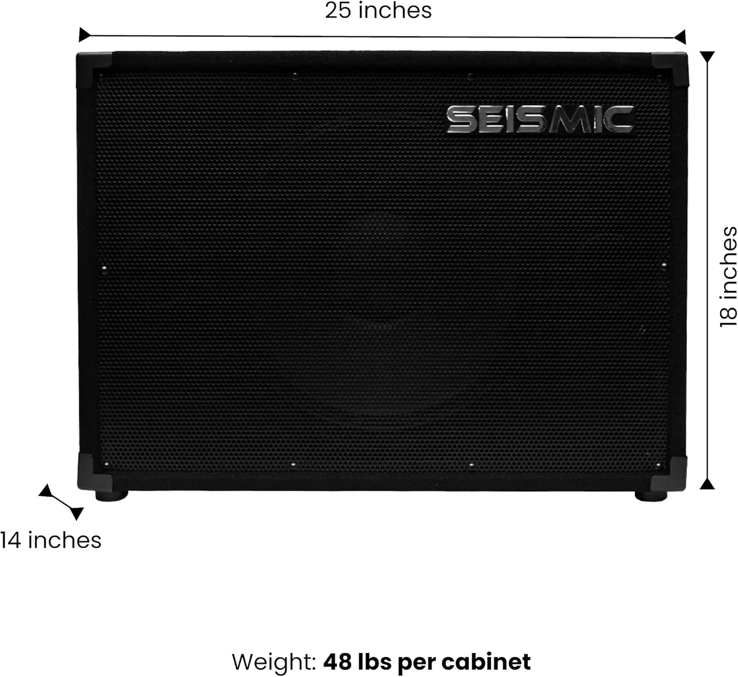 Seismic Audio Speakers 15” Bass Guitar Speaker Cabinet, 300 Watts RMS Speakers, 1 x 15