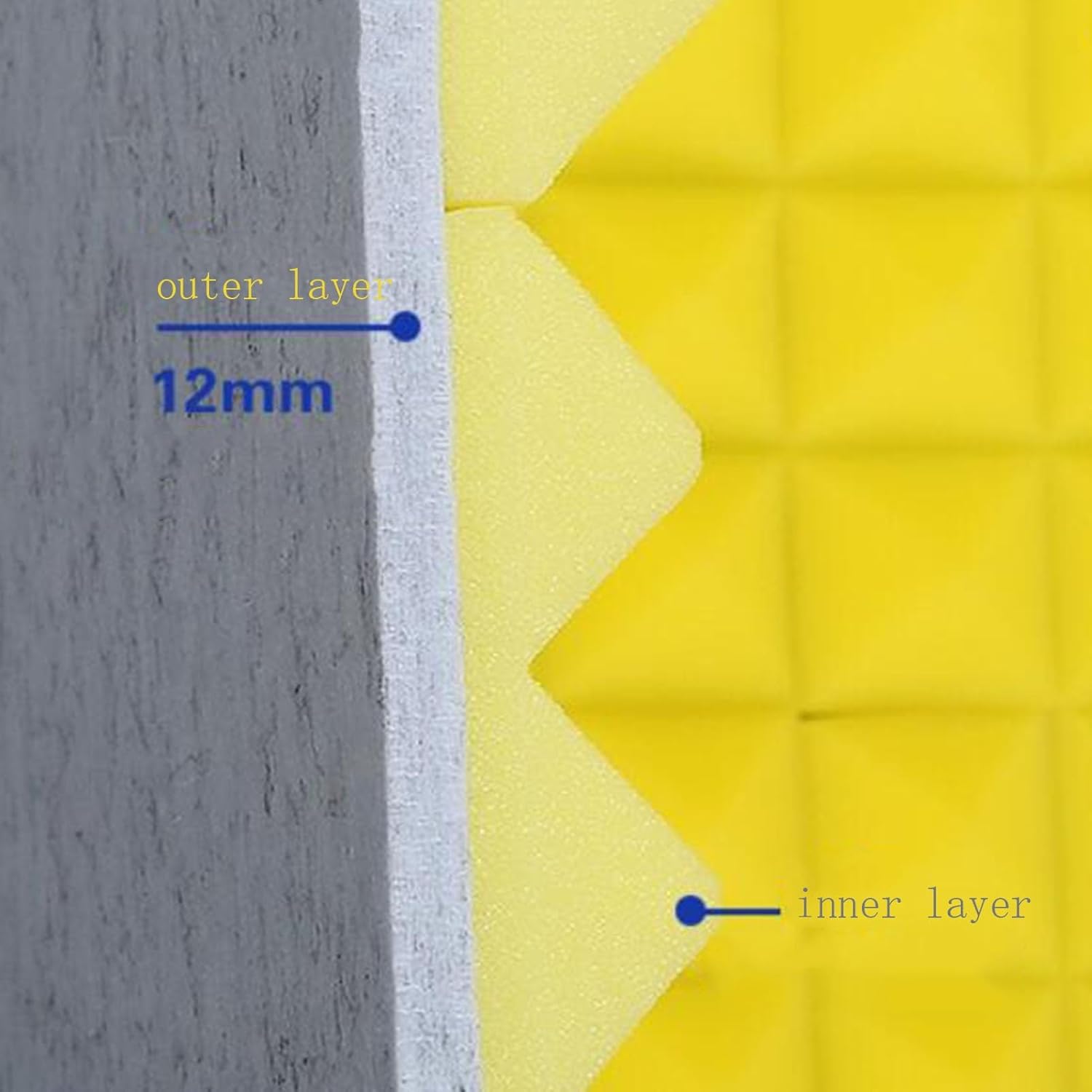 Foldable Desktop Soundproof Cover,Super Dense Sound Absorbing Foam Sound Recording Soundproof Vocal Booth Box for Filtering Voice Portable Vocal Recording Booth (Color : Yellow, Size : 31.5X