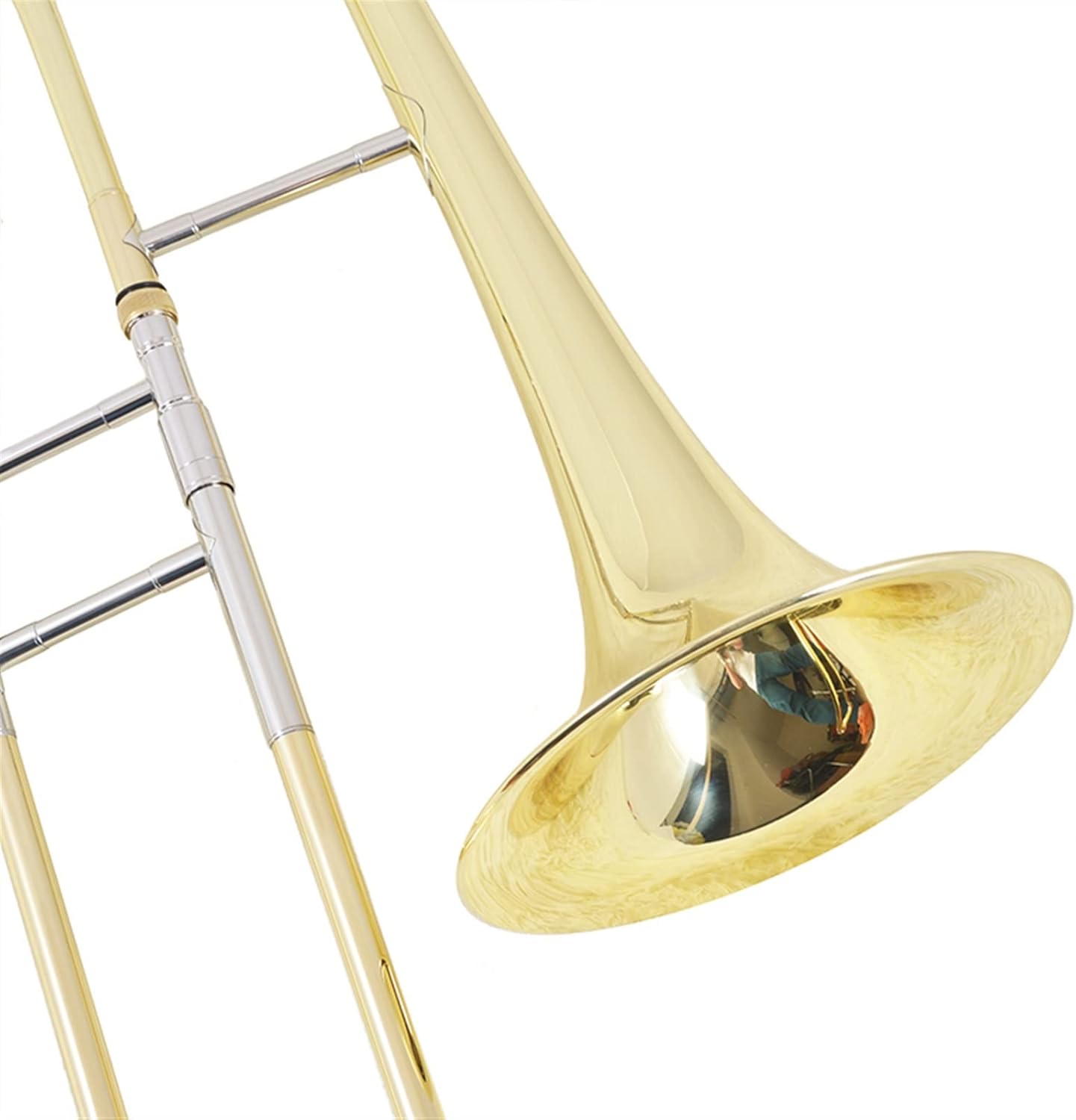 TSTS Professional B-Flat Bass Drawn Trombone Instrument for Beginners in Grading and Performance Beginner Trombone