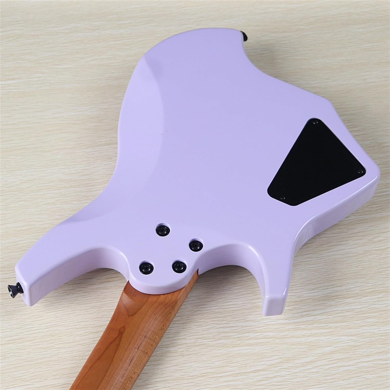 VENEKA Headless Electric Guitar High Gloss Headless Electric Guitar 30 Inch Travel Guitar Solid Basswood Body Canada Maple Fingerboard (Color : 01)