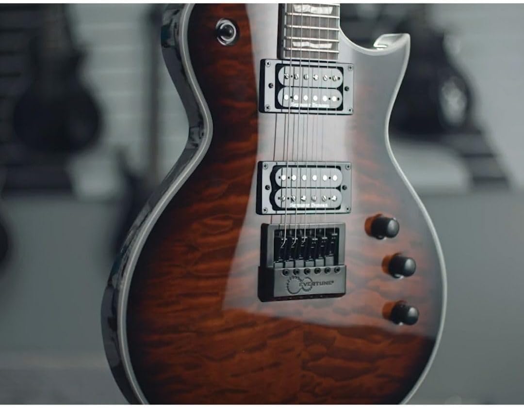 ESP LTD EC-1000 Evertune Electric Guitar, Dark Brown Sunburst