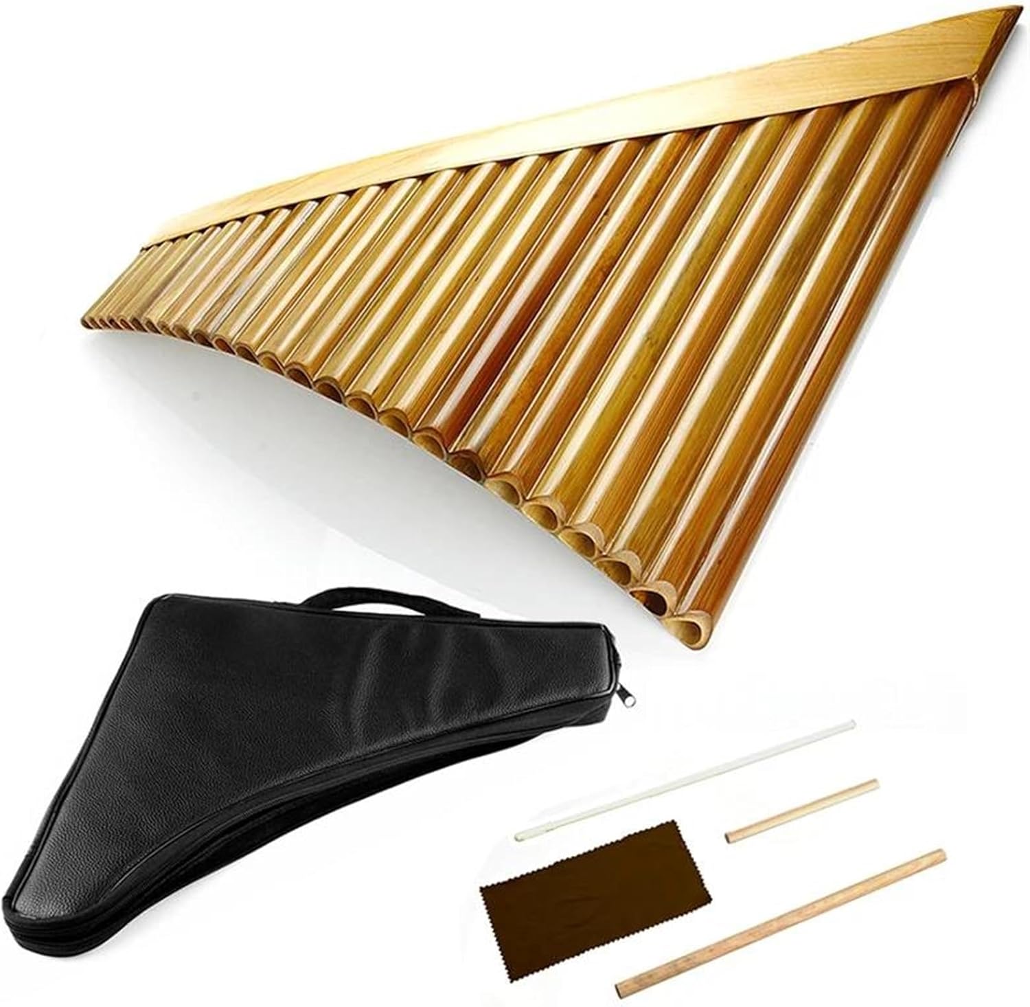 Chinese Traditional Musical Instrument 25 Pipes Pan Flute C Key Pan Pipes Woodwind Instrument Pan Flute In C Key (Color : Left)