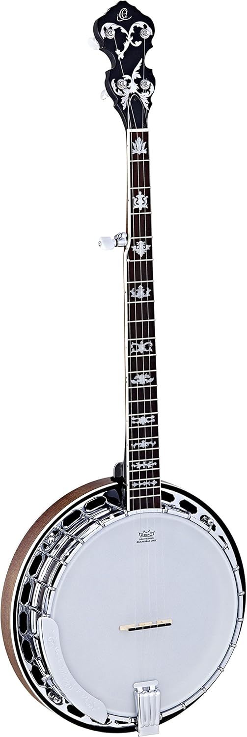 Ortega Guitars Facon Falcon Series 5-String Flamed Maple Resonator Banjo w/Bag, Right, Talla única (OBJ750-MA)