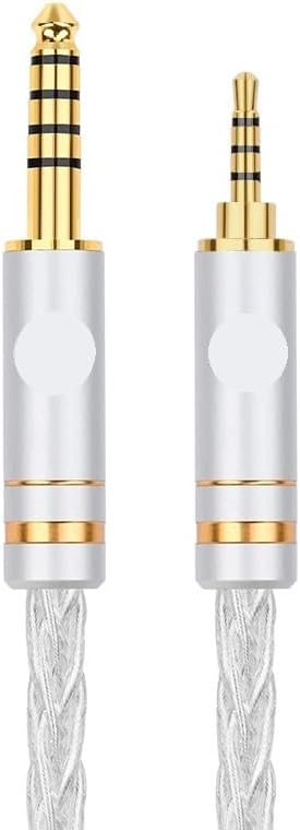 8 Core Headphone Cable Pure Silver XLR 4.4mm 2.5mm 6.35mm Cable for HD599 HD569 HD 560S HD559(4.4mm to 2.5mm,1m)