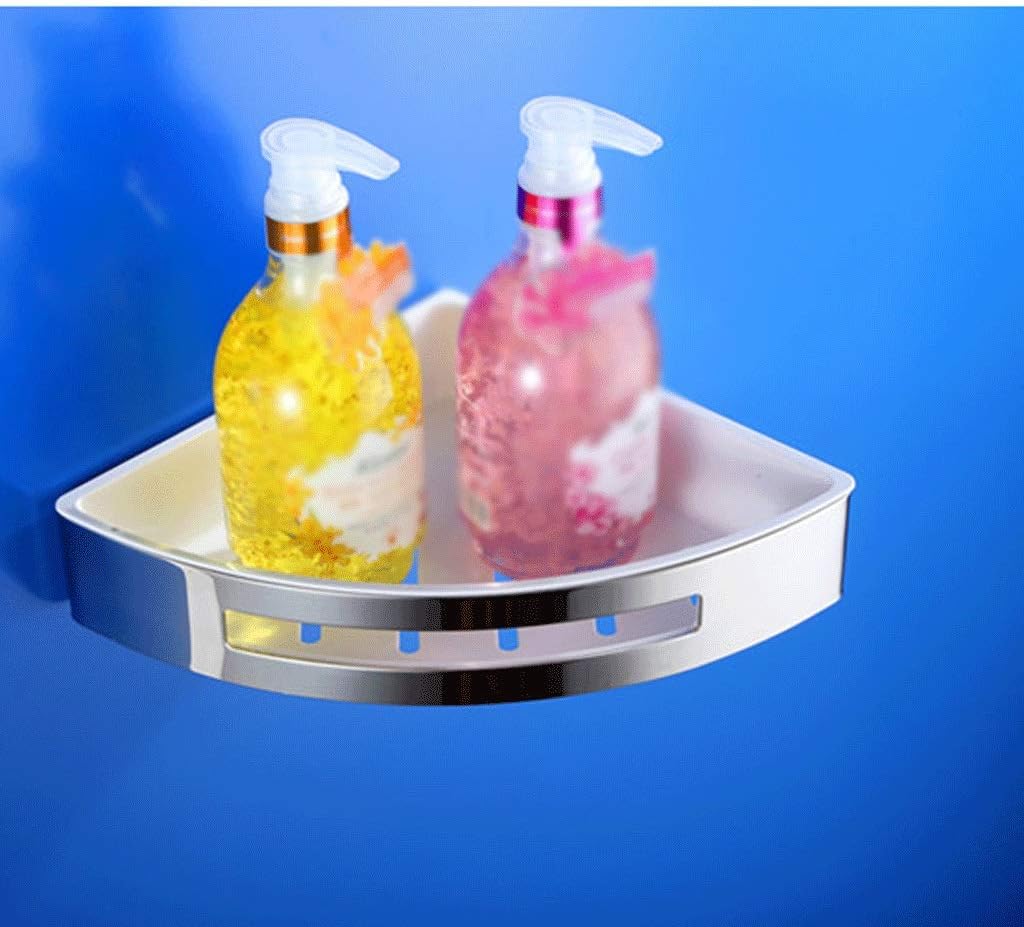 Corner Caddy, Drill Free with Glue or Wall Mount with Screws,No Damage Stainless Steel Shower Wall Shelves Triangle,Brushed Nickel