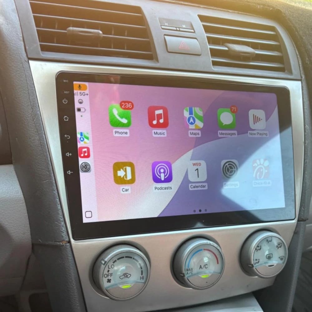 Double Din Radio for Camry 2011 Android 15 Car Stereo 10 Inch HD Touchscreen Radio with Wireless CarPlay Android Auto GPS Navigation WiFi Bluetooth FM/RDS SWC Dual USB HD Backup Camera Manual A/C