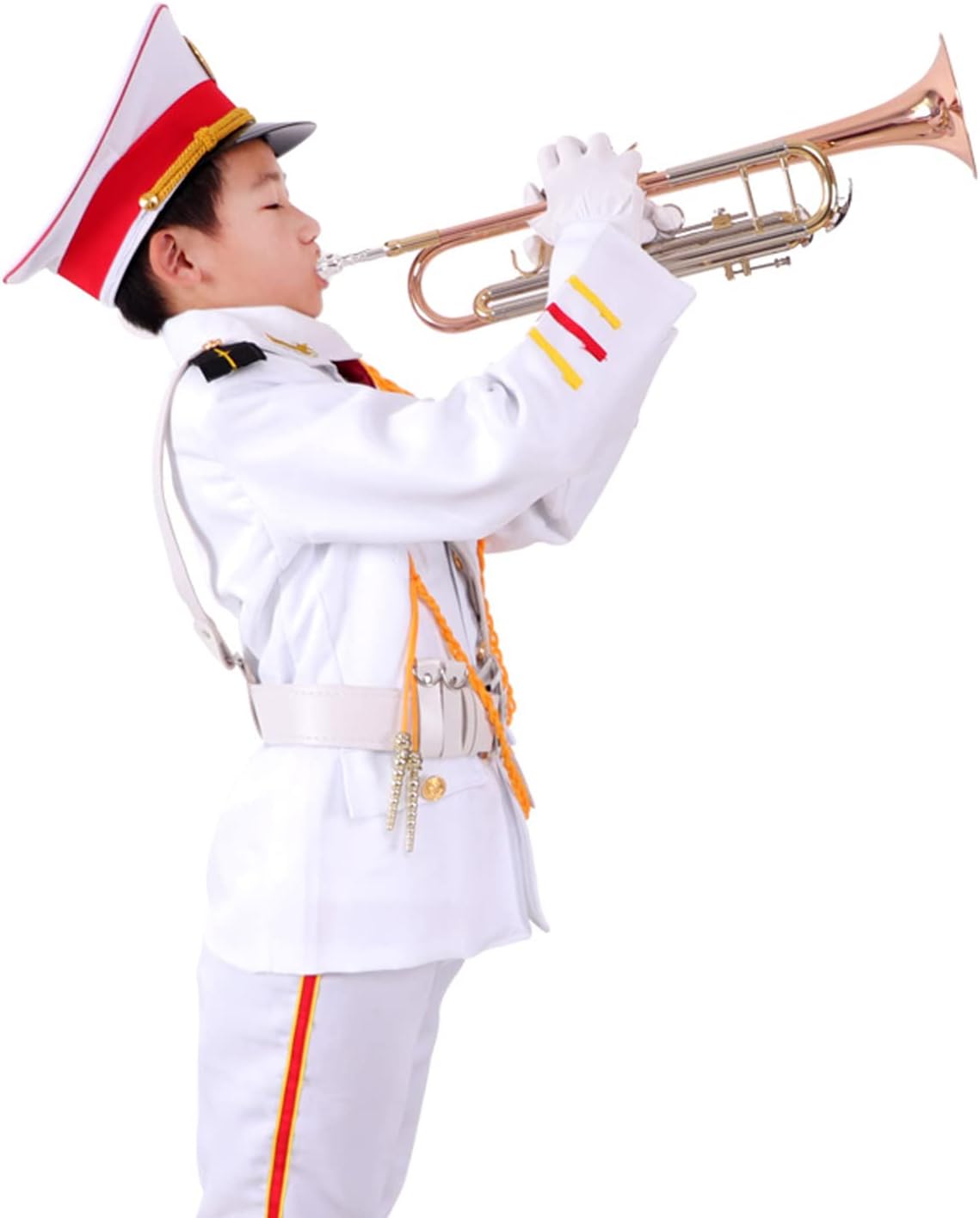 Trumpet/Bb Brass Wind Instrument, Professional Performance Band Trumpet/Horn Standard Horn Trumpet Beginner Trumpet (Silver)