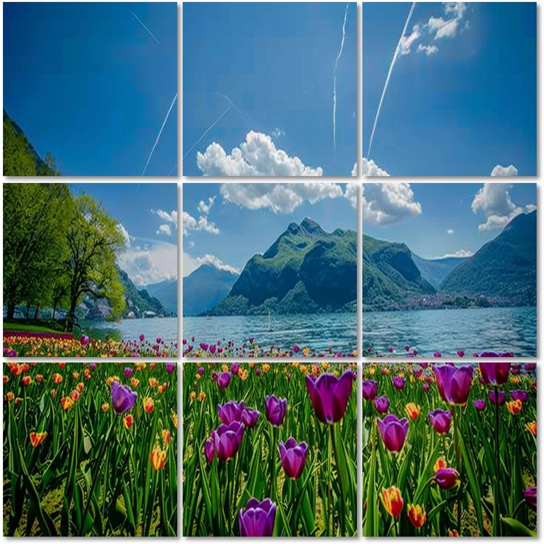 Art Acoustic Panels Self Adhesive Tulips photos Switzerland 9 Packs Decorative Soundproof Wall Panels Large Sound Absorbing Panels for Home Office 60