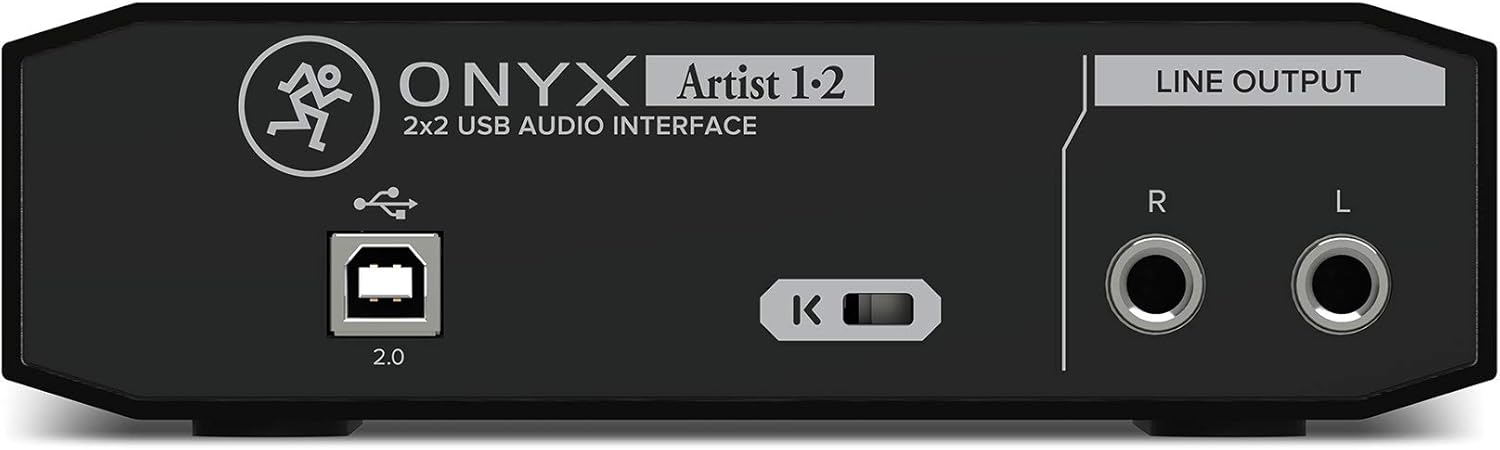 Mackie Onyx Artist 1.2 2x2 USB Audio Recording Studio Interface Bundle with Rockville RCM03 Pro Recording Condenser Mic, PRO-M50 Studio Headphones and DMS40 40