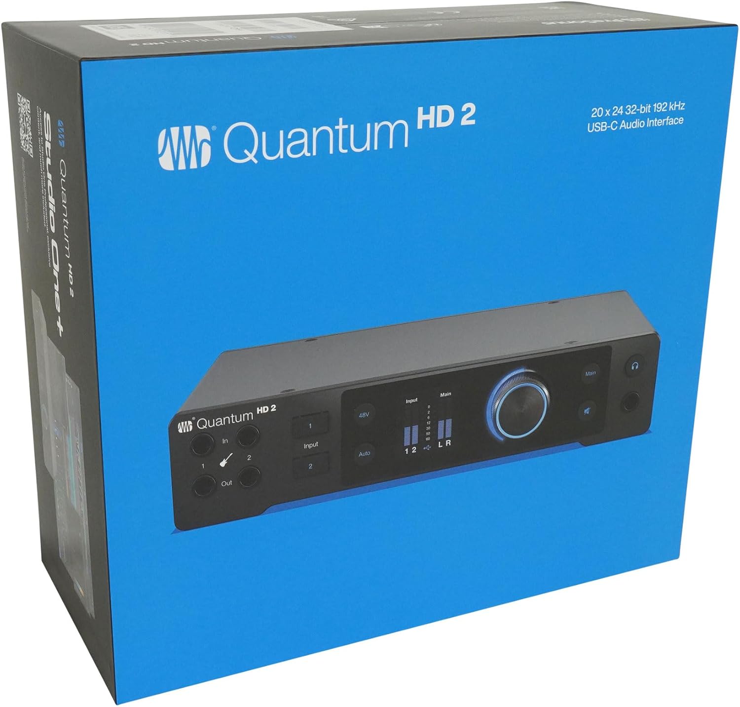 Audiosavings Bundle: (1) Presonus Quantum HD2 USB-C Audio Recording Interface Bundle with (1) Rockville RCM PRO Studio/Recording Condenser Microphone, (1) Rockville PRO-M50 Studio Headphones (3 Items)