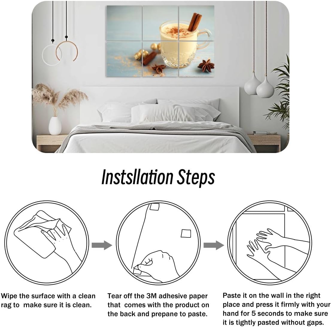 6 Pack Art Acoustic Panels Rompope Mexican Ponche de Huevo Soundproof Wall Panels, 48