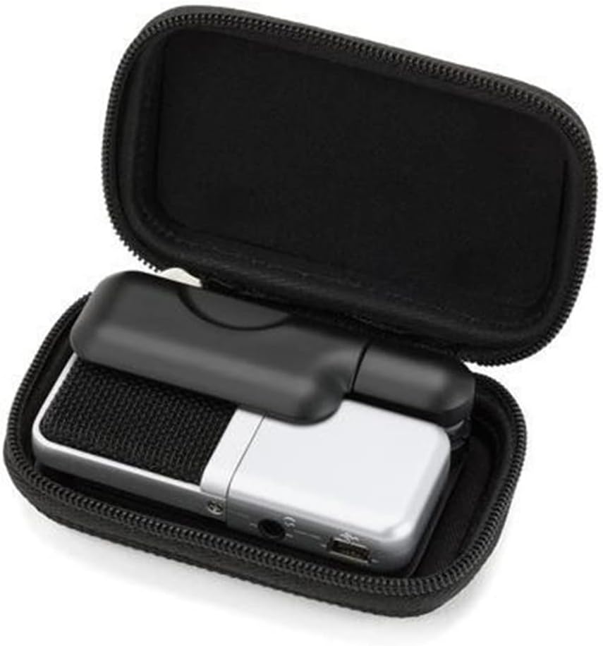 Microphone Clip Type Mini Portable Recording Condenser Microphone with USB Cable Carrying Case Suitable for Computer