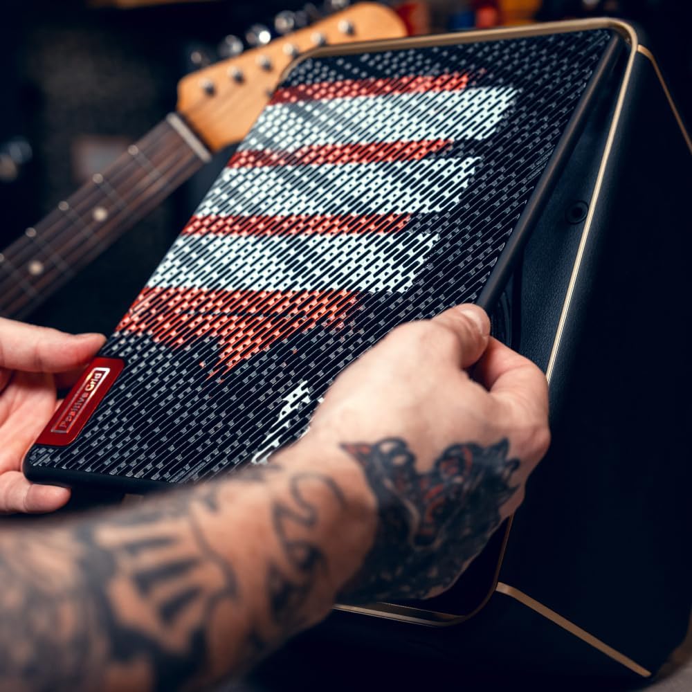 Positive Grid Spark Edge + 'On The Edge' Grille Bundle – 65W Portable 4-Channel Smart Guitar Amp & PA System with Built-in Looper, AI Features & Smart App for Guitar, Bass, Vocals & More