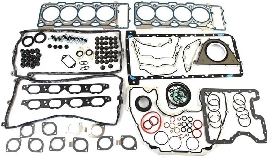 11127530256 1Set Engine Gasket Seals Overhaul Kit Fit for 750i X5 550i E63 E65 E66 N62B48 N62TUB48 4.8L V8 Car Accessories Parts