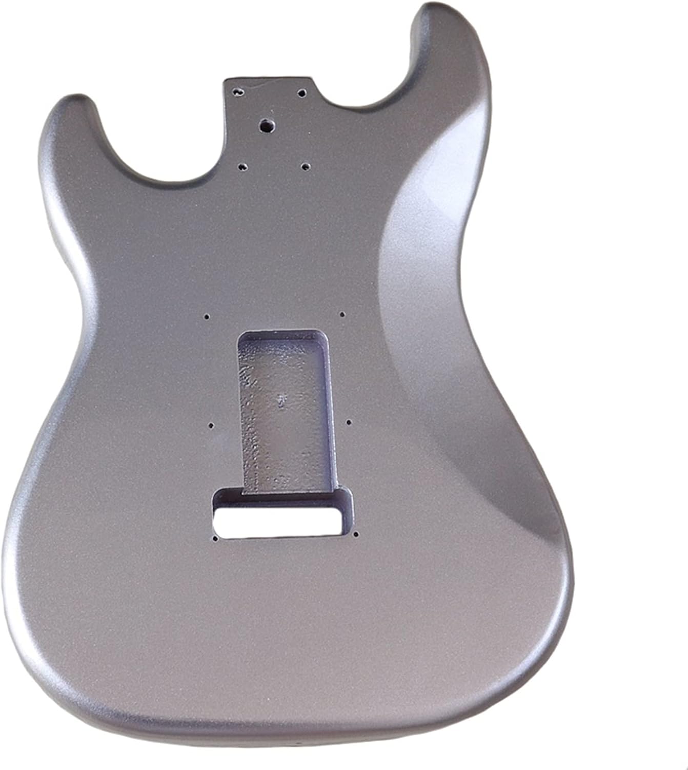 Poplar Wood Electric Guitar Body Guitar Body Metallic Silver Color Electric Guitar Barrel Unfinished Guitar Body (Color : 1)