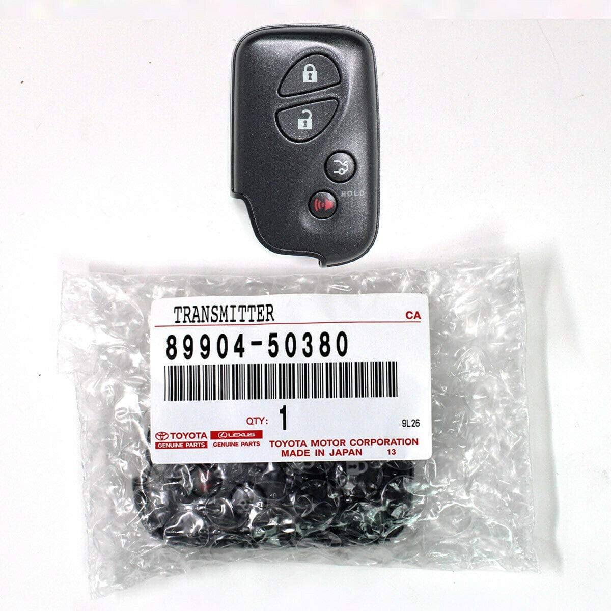 Lexus 89904-50380, Remote Control Transmitter for Keyless Entry and Alarm System
