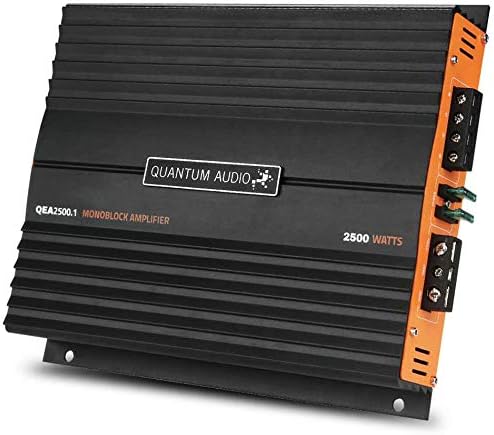 Quantum Audio QEA2500.1 2500W Max Class-D MonoBlock Car Subwoofer Amplifier Amp w/Remote Bass Control Knob