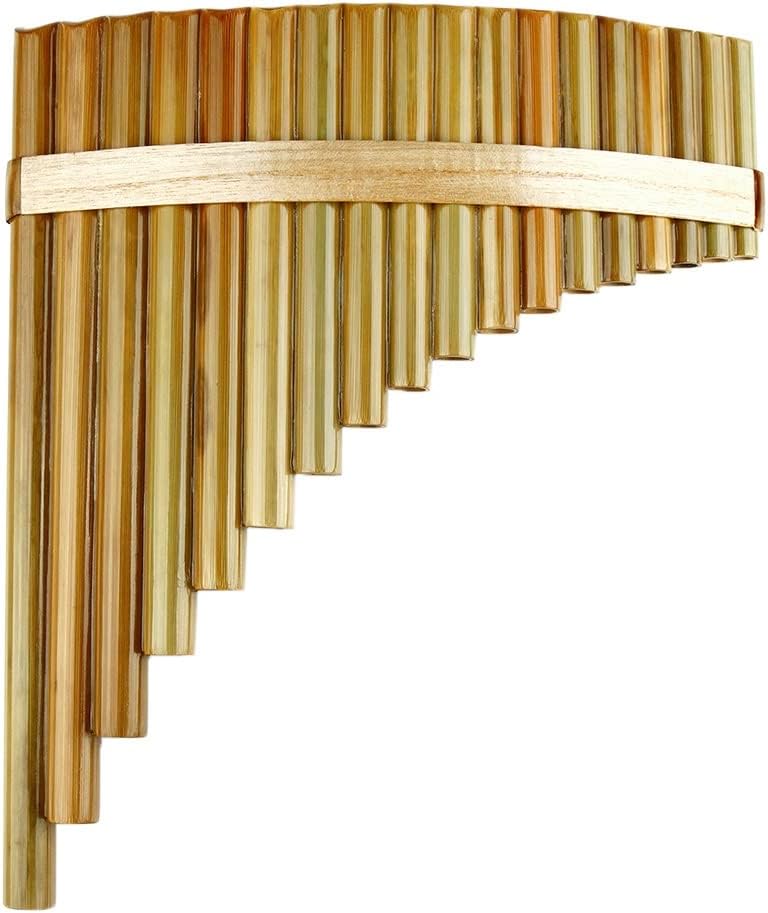 PanPipes Woodwind Instrument 18 Pipes F Key Pan Flute Pan Pipes Woodwind Instrument Bamboo Pan Flute (Color : Right-Hand)