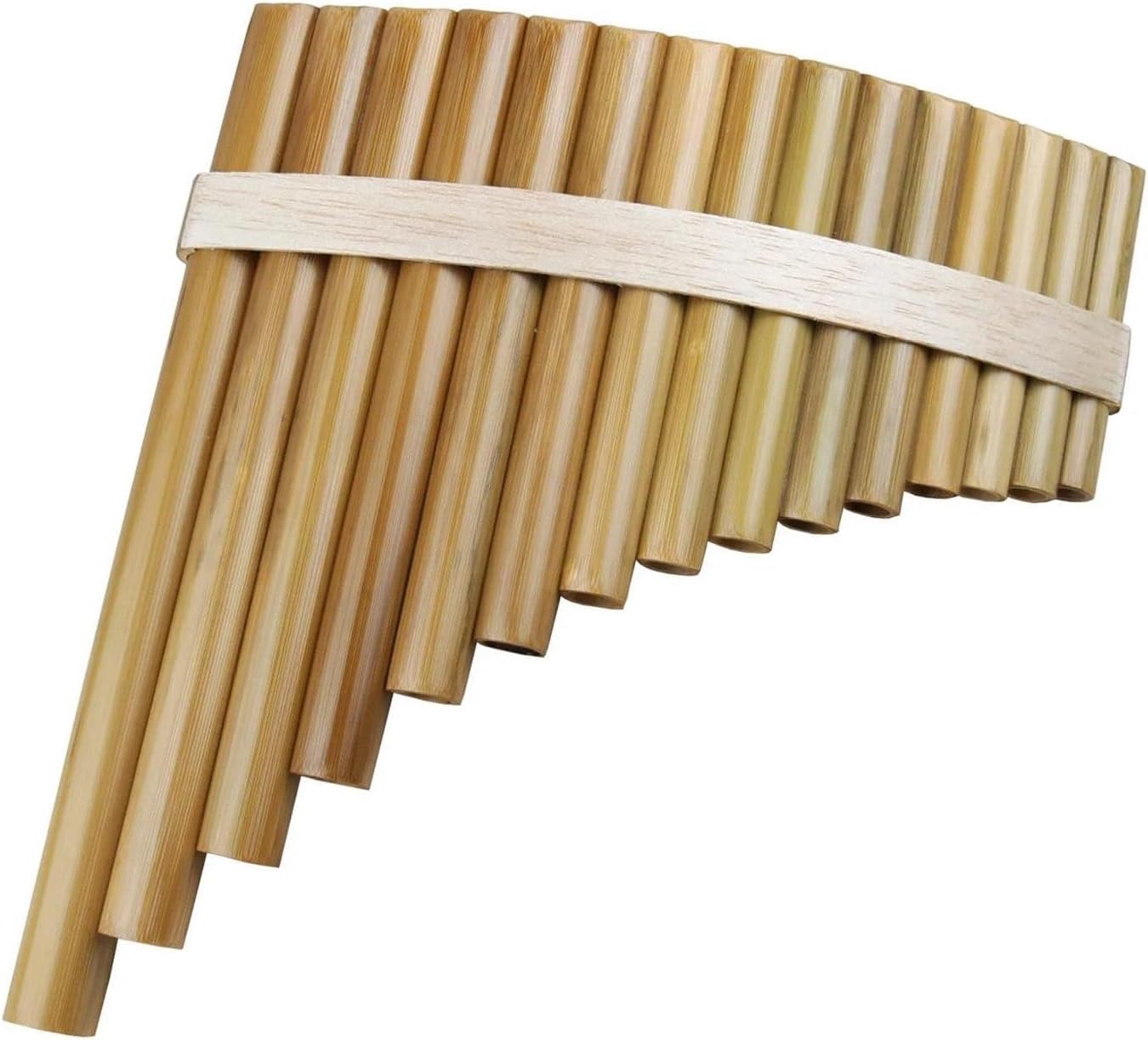 15 Pipes Pan Flute G Key Folk Musical Instruments Original Colour Flute Pan Woodwind Instrument Handmade Pan Pipes (Color : RIGHT)