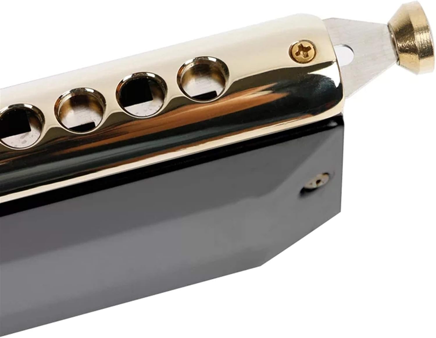 Folk Instruments Chromatic Harmonica 16 Hole 64 Tone Mouth Organ Instrumentos Key of C Professional Musical Instruments ABS Comb (Color : Gold)